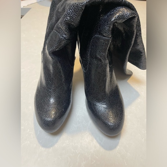 EUC Loeffler Randall Black Textured Leather Boots. Size 9.5 - Picture 3 of 10
